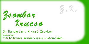 zsombor krucso business card
